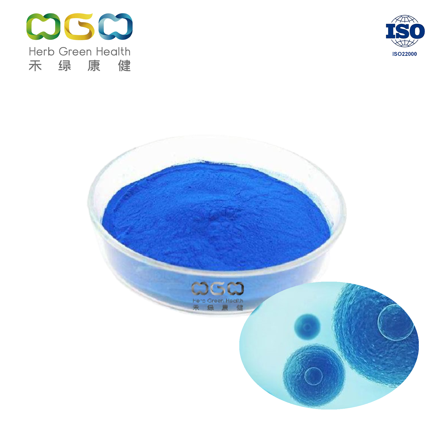 Ficocianina natural (extracto de espirulina azul) Valor de color ±E18.0 (1% 618nm)